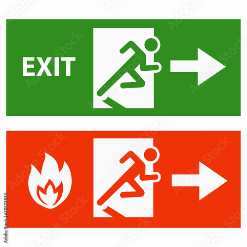 Emergency fire exit door