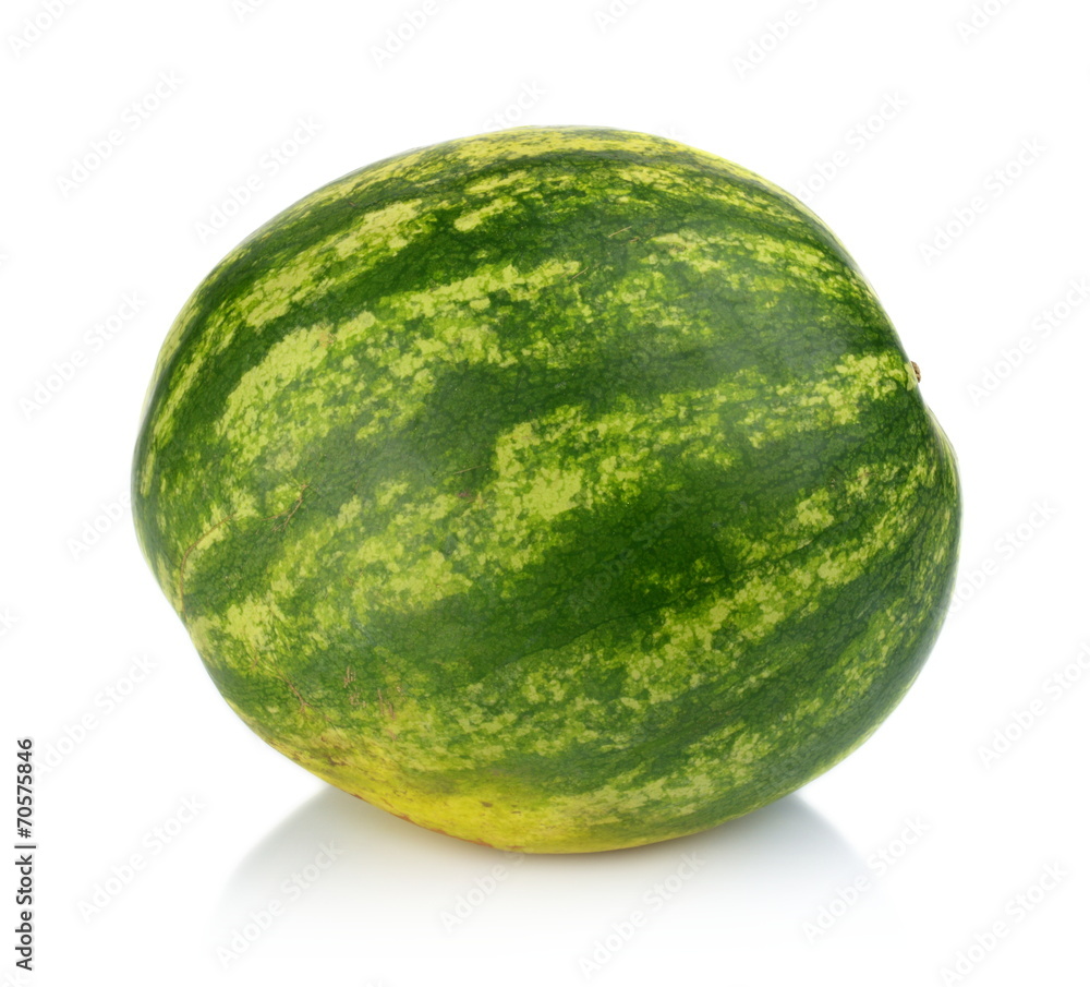 Studio shot whole watermelon isolated white Studio shot whole watermelon isolated white