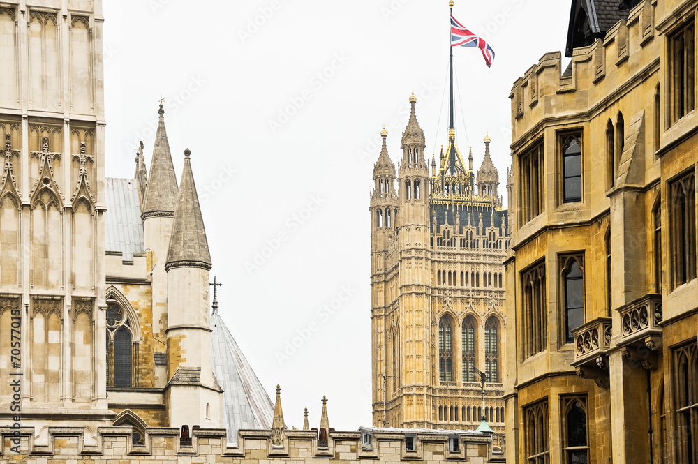 Union Flag at Westminster Palace
