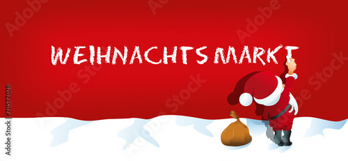 Santa Claus schreibt Weihnachtsmarkt