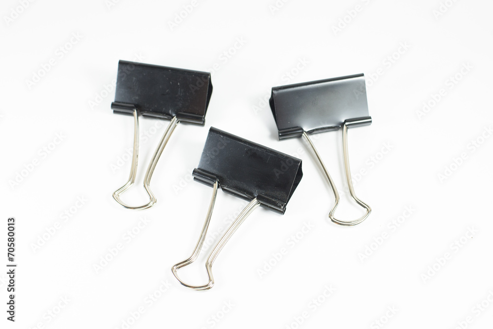 Black Paper clip isolated on white background. Black Paper clip isolated on white background.