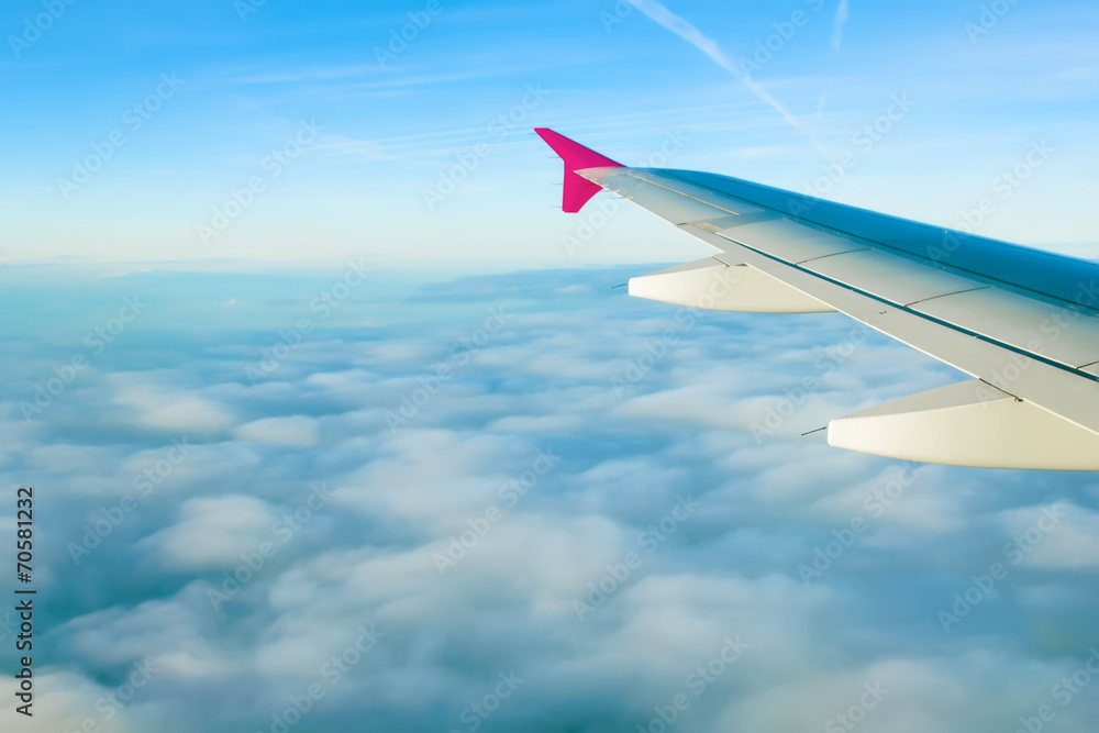 Blue sky with clouds from plane Blue sky with clouds from plane