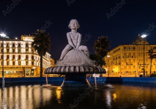 Viareggio panorama of city by night, Versilia, Tuscany, Italy photo