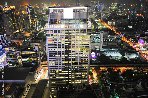 Bangkok night skyline