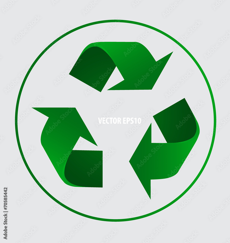 Fototapeta premium Recycle symbol. Vector symbol on the packaging, vector Illustrat