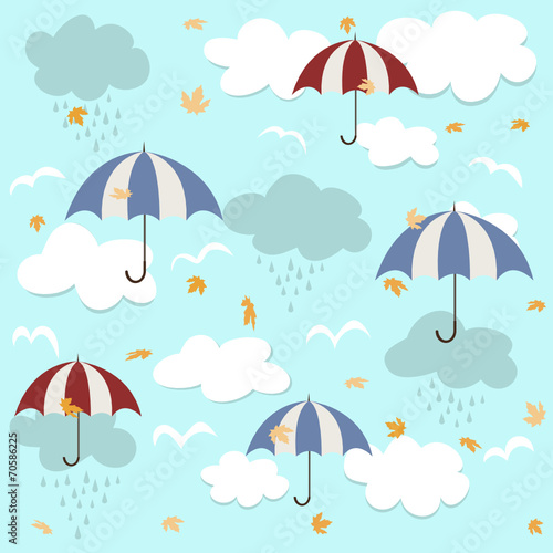 seamless pattern with umbrellas