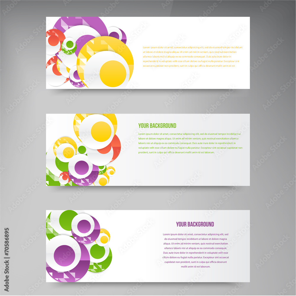 Vector abstract circles template. Object web
