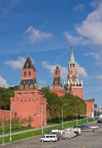 Moscow Kremlin wall and towers