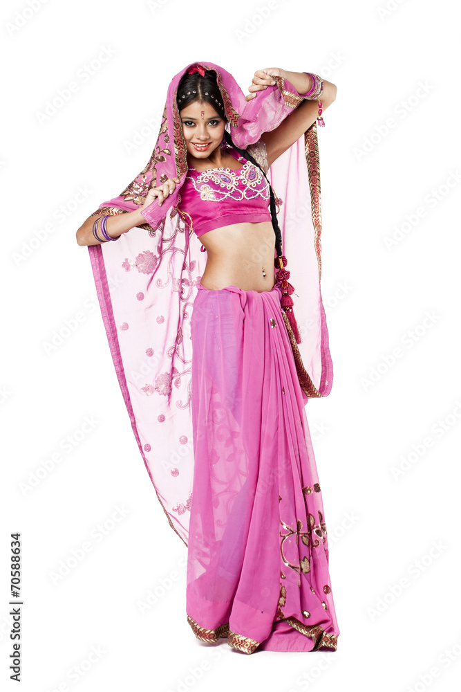 Young pretty woman in indian dress Young pretty woman in indian dress