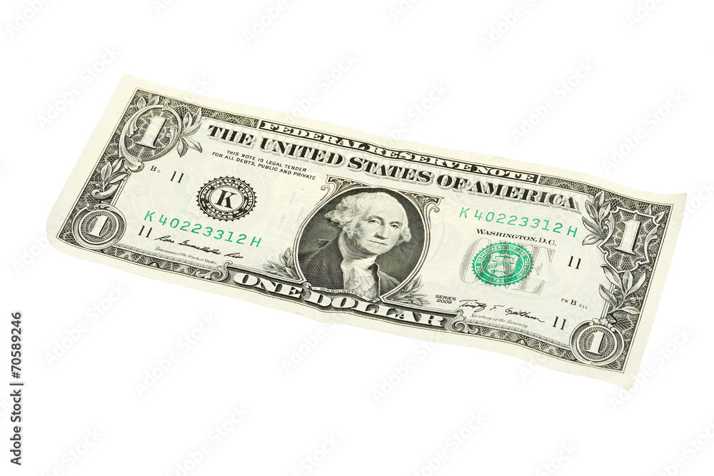 US dollar banknote 1 US dollar banknote 1