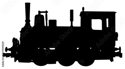 Steam locomotive silhouette