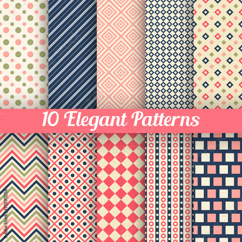Elegant vector seamless patterns