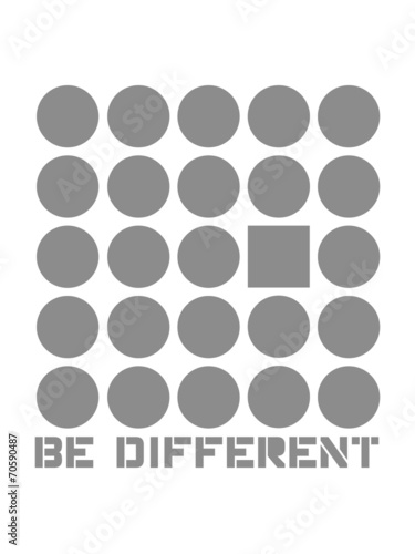 Obraz na plátně Eckig Viereck Kreis Form Anders Kanten Be Different