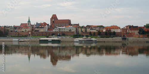 Old Town of Torun, Poland. Surrounding wall. Vistula river