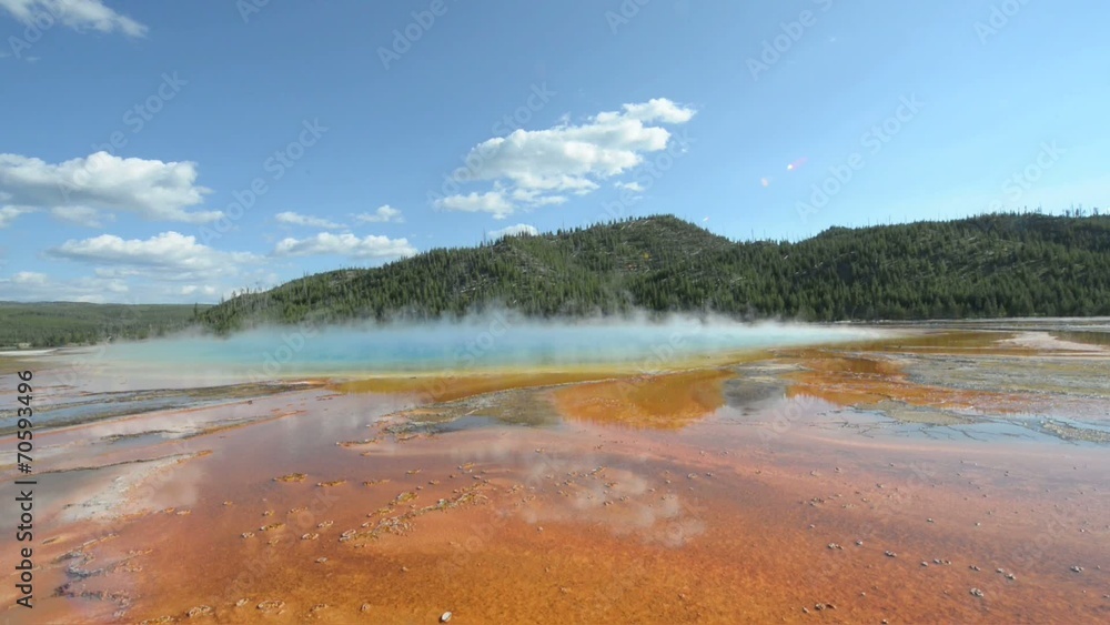 Grand Prismatic Spring wide angle shot as seen from the boardwal Grand Prismatic Spring wide angle shot as seen from the boardwal
