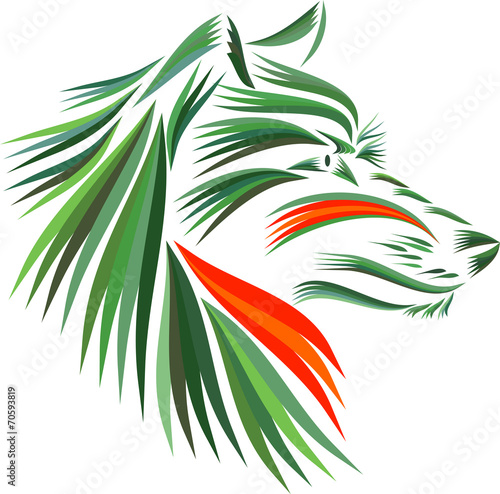 Wolf's head background