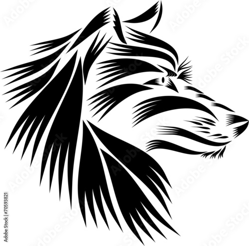Wolf's head background