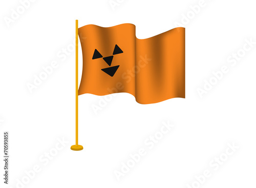 Pumpkin face on the flag on the day of Halloween