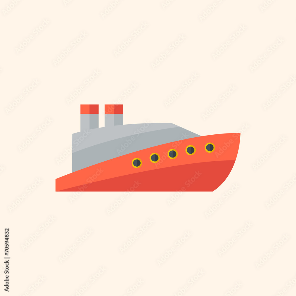 Obraz premium Boat Flat Icon