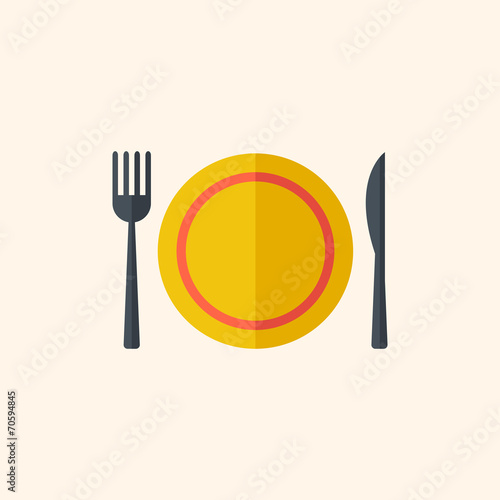 Dinner. Travel Flat Icon