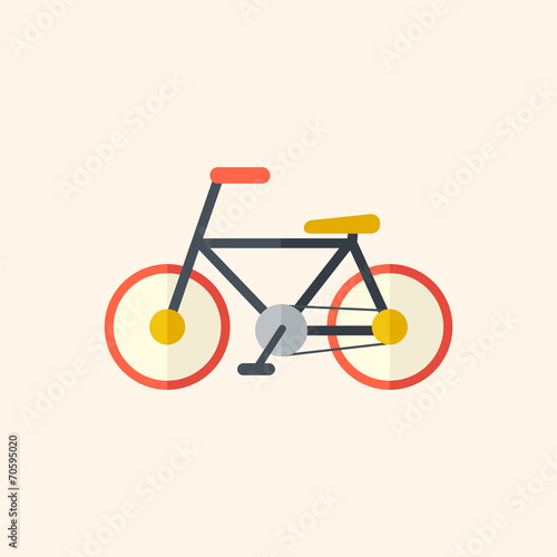 Bicycle. Travel Flat Icon