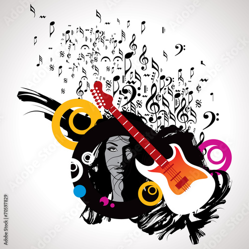 Abstract musical background for music event design #70597829