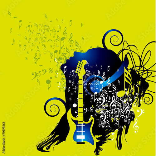 Abstract musical background for music event design