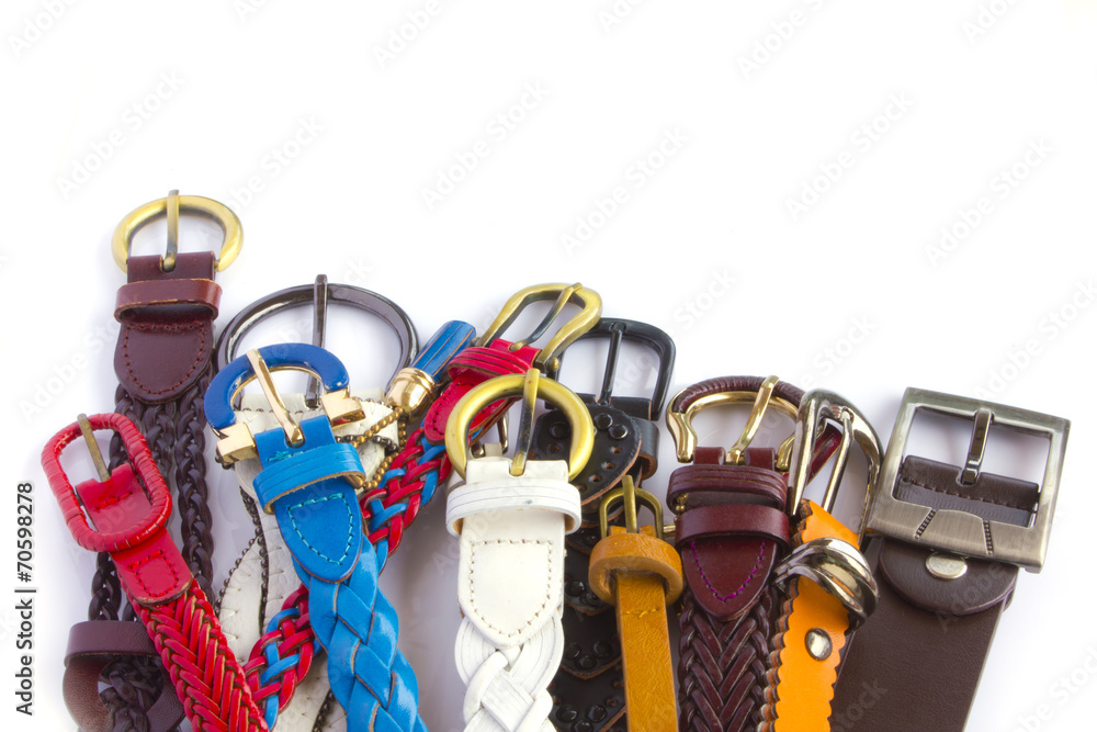 belt woman accessories isolated on white StockFoto Adobe Stock
