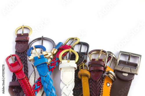 Canvas Print belt - woman accessories isolated on white