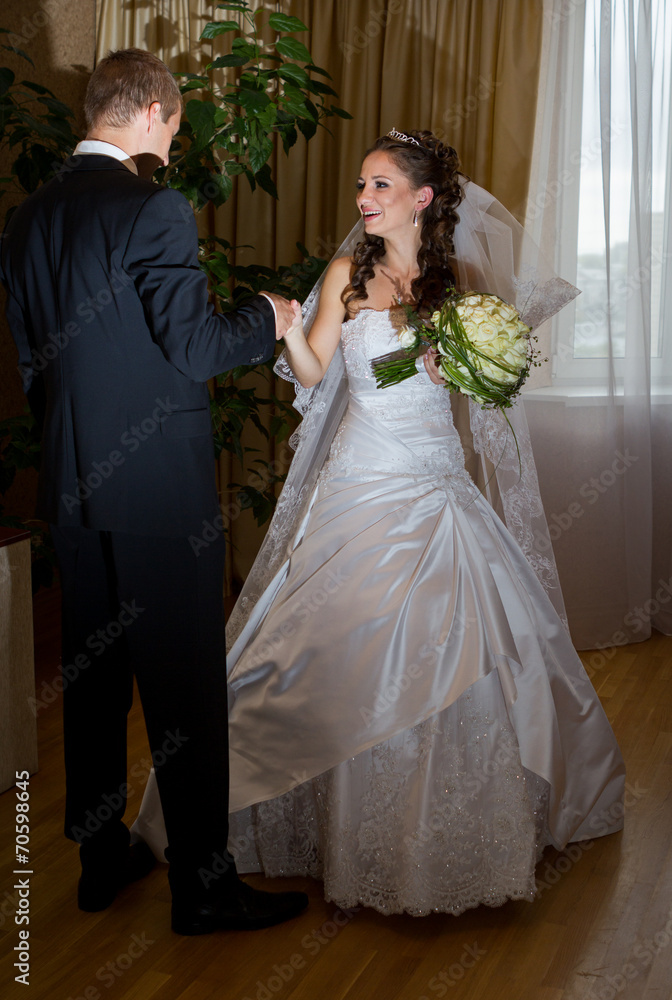 groom meets bride