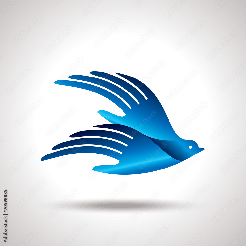 fly of bird to hand. creative idea fly of bird to hand. creative idea