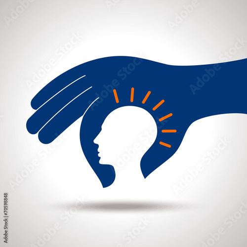 human head thinking a new idea