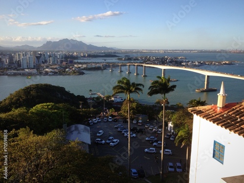 Panoramic view of Vitoria, bridge, Brazil