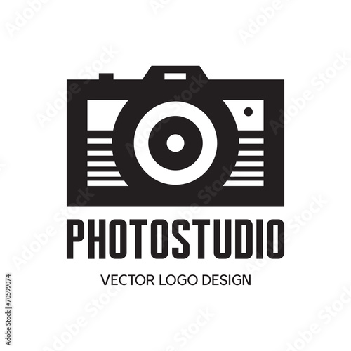 Photo studio - vector logo. Photo camera vector illustration.