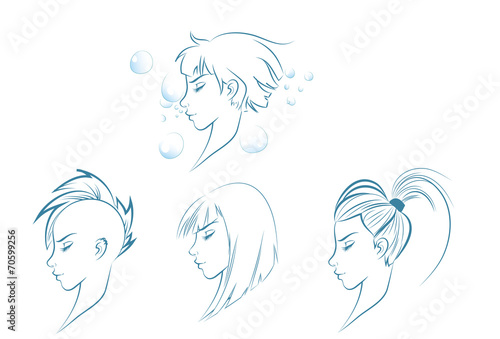 Side View of Stylized Woman