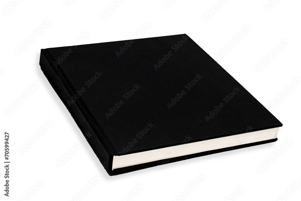 Blank book cover black isolated on white Blank book cover black isolated on white