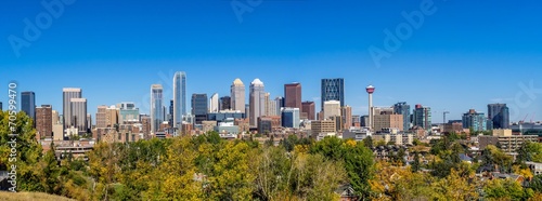 Calgary skyline from the south looking north in fall