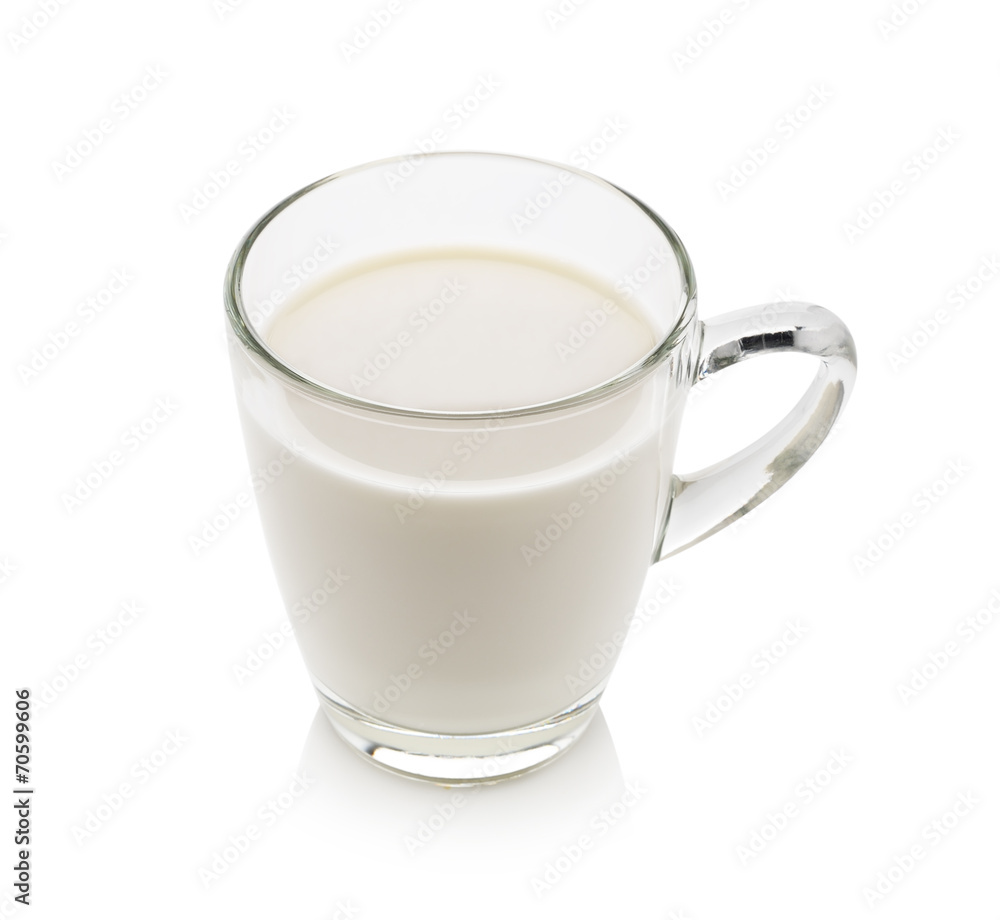 glass of milk isolated on white background glass of milk isolated on white background