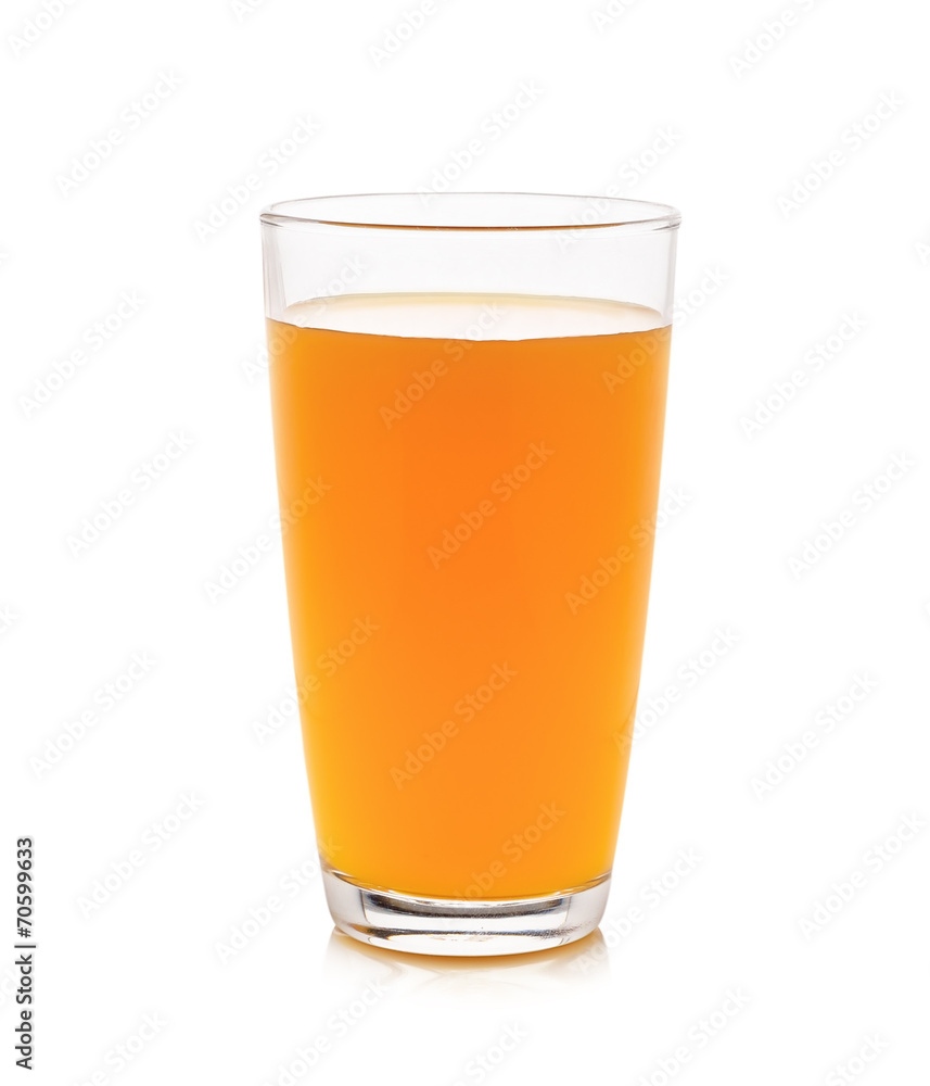 Full glass of orange juice isolated on white background Full glass of orange juice isolated on white background