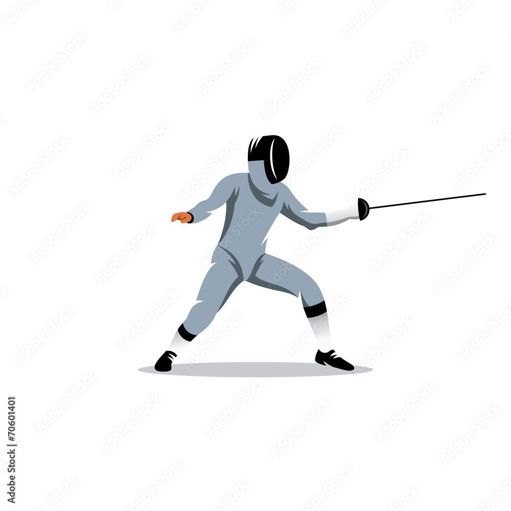 Foil fencer vector sign Foil fencer vector sign