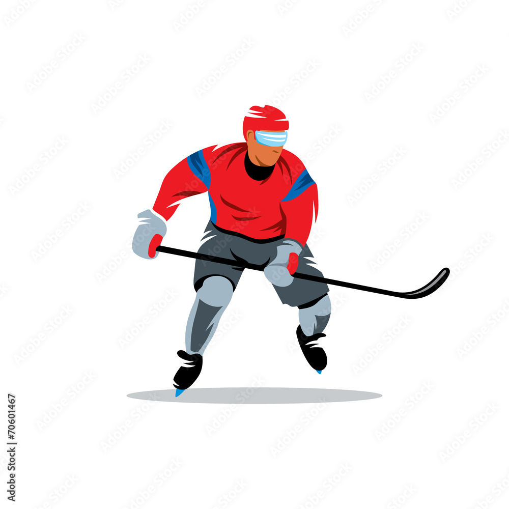Fototapeta premium Hockey vector sign