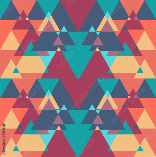 Seamless geometric triangle color  pattern background