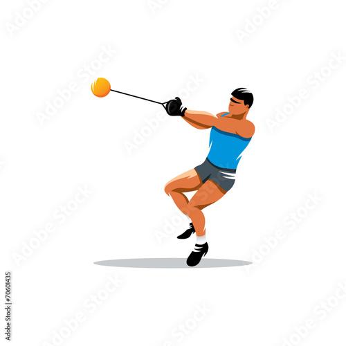 Hammer throw vector sign