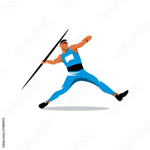 Javelin Thrower vector sign