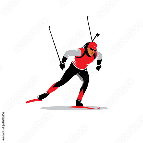 Biathlete vector sign