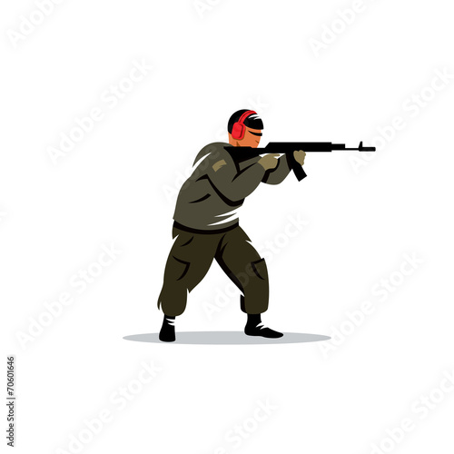 Tactical shooting vector sign