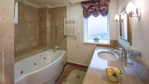 фотографія luxury bathroom interior