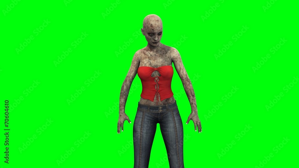 walking dead zombie girl reacts to environment green screen walking dead zombie girl reacts to environment green screen