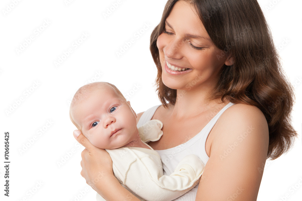 happy mother holding and hugging her baby happy mother holding and hugging her baby