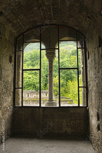 View from the window in a medieval castle